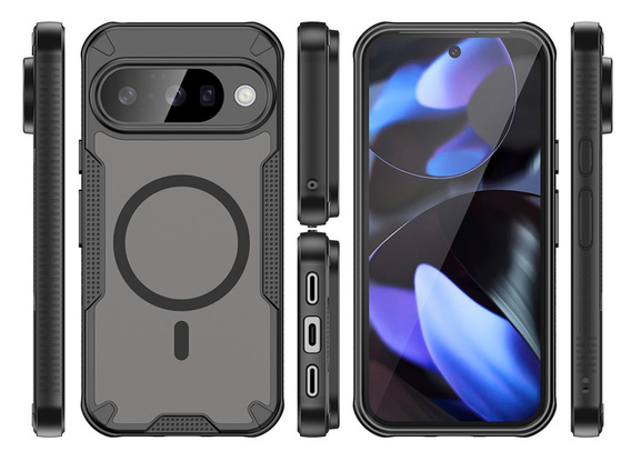 Armoured case for Google Pixel 10, for MagSafe, matt, black
