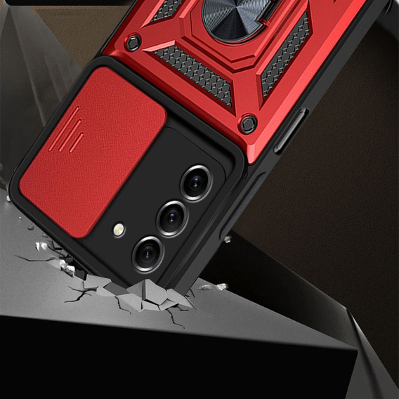 Case for Samsung Galaxy S21 FE, CamShield Slide, red