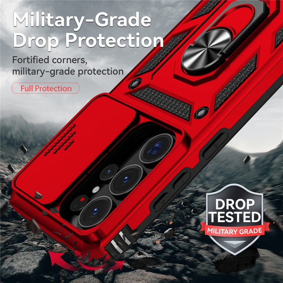 Armoured case with stand and lens cover for Samsung Galaxy S26 Ultra