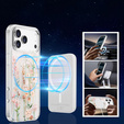 Magnetic case with floral laser pattern for iPhone 17 Pro