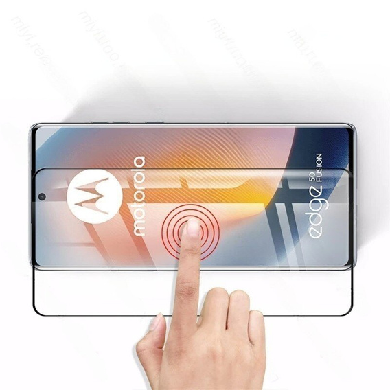 3D Tempered Glass for Motorola Edge 50 Fusion 5G, black frame