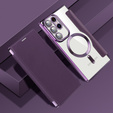 Flip case for Samsung Galaxy S23 Ultra, RFID Wallet MagSafe CamShield, purple