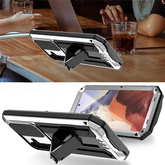 Armored case for Samsung Galaxy S24, R-JUST, silver