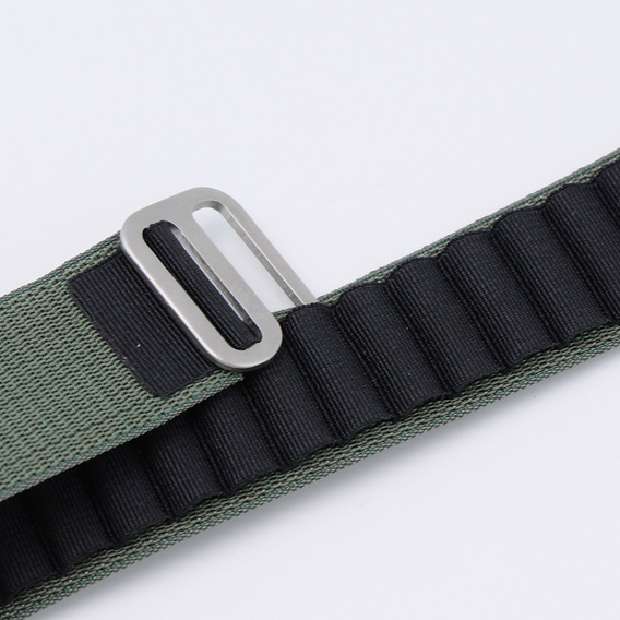 Nylon Strap for Apple Watch 1/2/3/4/5/6/7/8/SE/ULTRA 42/44/45/49mm, Green / Black