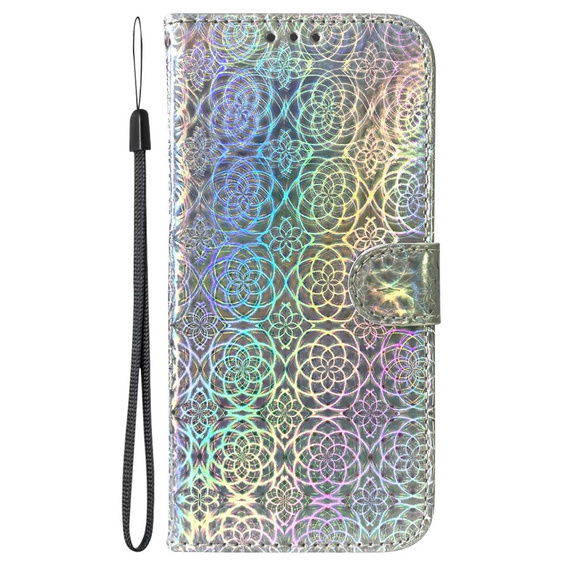 Flip case for Oppo A17, Wallet mandala, grey