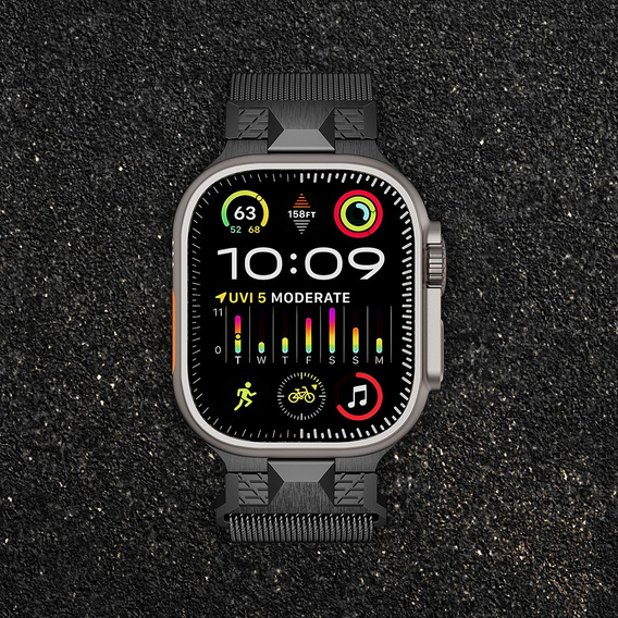 Milanese bracelet for Apple Watch 1/2/3/4/5/6/7/8/SE/ULTRA (42/44/45/49 MM) - Black