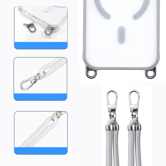 Case with stand and detachable lanyard, for MagSafe for iPhone 17 Pro