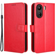 Flip case for Xiaomi Redmi 13C / Poco C65, Crazy Horse Wallet, red