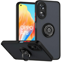 Case for Oppo A78 4G, Frosted Ring, black