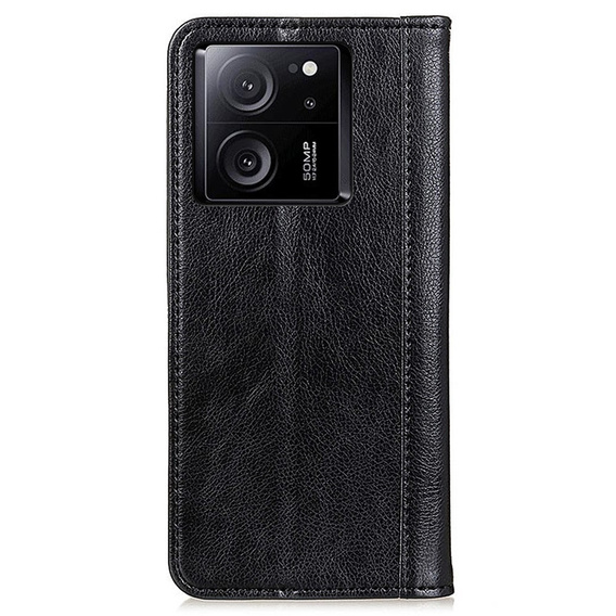Case for Xiaomi 13T / 13T Pro, Wallet Litchi Leather, black