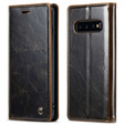 CASEME flip case for Samsung Galaxy S10+ Plus, Waxy Textucoffee, coffee