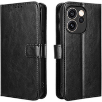 Crazy Horse Wallet flip case for Oppo Reno 15 FS, black