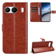 Flip case for OnePlus Nord 4, Crazy Horse Wallet, brown