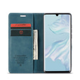 CASEME case for Huawei P30 Pro, Leather Wallet Case, blue