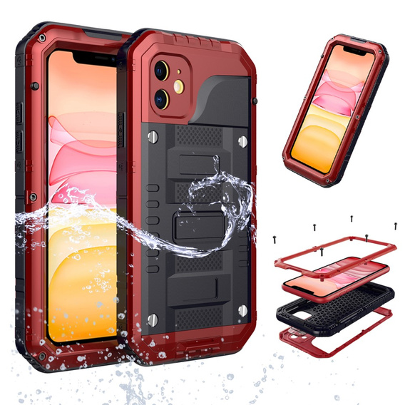 Armored case for iPhone 11, R-JUST, red
