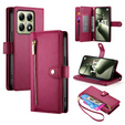 Flip case for Xiaomi 14T, Wallet Zipper Pocket, red