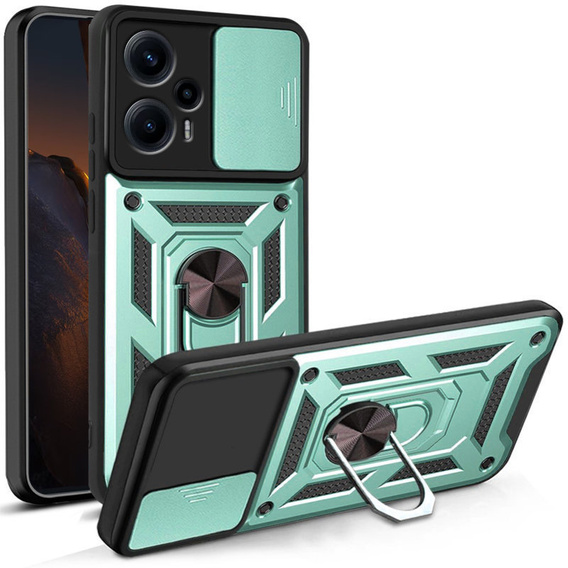 Case for Xiaomi Poco F5, CamShield Slide, green