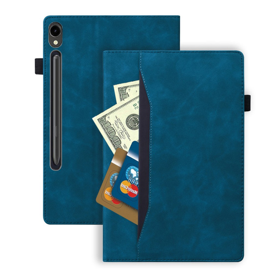 Case for Samsung Galaxy Tab S10 FE+ Plus, Classic, with space for stylus, blue