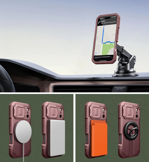 Dexnor armoured case with stand and camera shutter, for MagSafe for iPhone 17 Pro Max