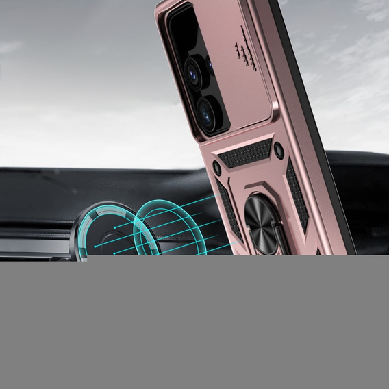 Case for Samsung Galaxy S24 Ultra, CamShield Slide, pink rose gold