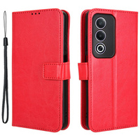 Flip case for Oppo A80, Crazy Horse Wallet, red