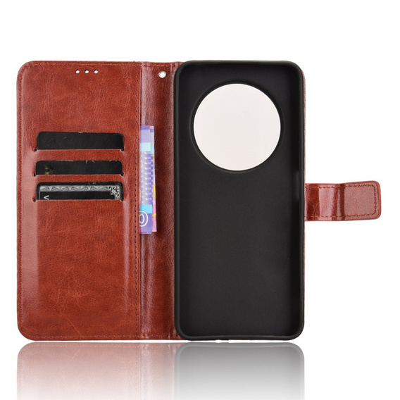 Flip case for Xiaomi Redmi 14C / Xiaomi Poco C75, Crazy Horse Wallet, brown