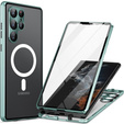 Magnetic Dual Glass MagSafe case for Samsung Galaxy S23 Ultra, green