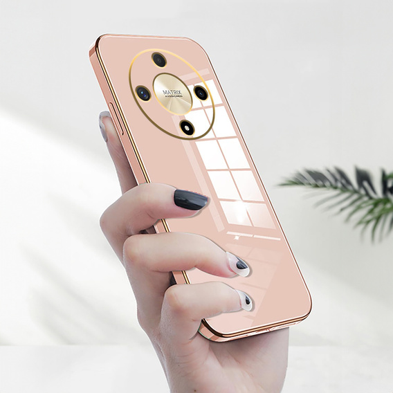 Case for Honor Magic 6 Lite 5G, Glamour CamShield, pink rose gold
