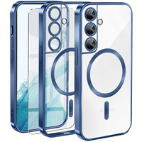 Case for Samsung Galaxy S22, Electro MagSafe, dark blue + Screen Glass