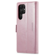 Flip case for Samsung Galaxy S23 Ultra, ERBORD Waxy Wallet, pink
