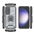 Case for Samsung Galaxy S24, KickStand Camera Lens, grey