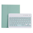 Case + keyboard Samsung Galaxy Tab A9, Leather Pen Slot, light green