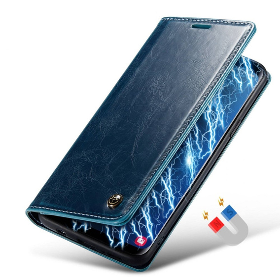 CASEME flip case for Samsung Galaxy S9+ Plus, Waxy Textublue, blue