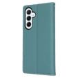 Flip case for Samsung Galaxy S25+ Plus, Litchi Skin Grain, blue