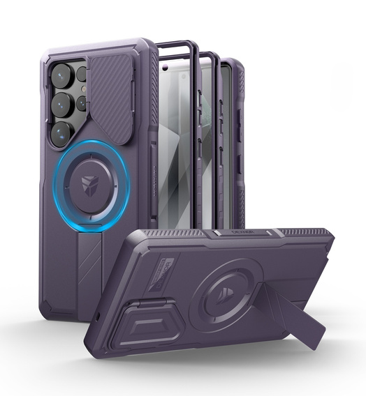 Armored case for Samsung Galaxy S25 Ultra, Dexnor CamProtect MagSafe, purple (Two frames)