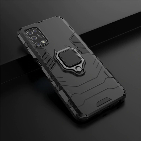Case for Realme 7 5G, Kickstand Ring, black