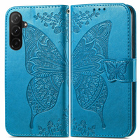Flip case for Samsung Galaxy A26, Butterfly, blue