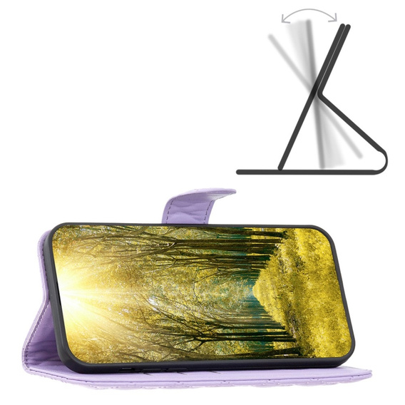 Flip case for Samsung Galaxy M15 5G, Wallet, BINFEN COLOR, purple