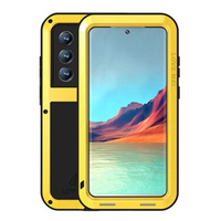 Love Mei Case for Samsung Galaxy S22 Ultra, armored without glass, yellow