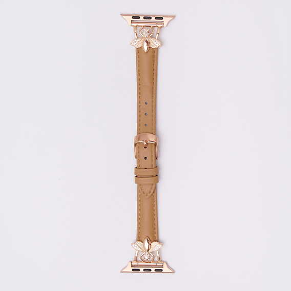 Leather Strap for Apple Watch 1/2/3/4/5/6/7/8/SE/Ultra 42/44/45/49mm, Beige