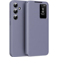 Flip case for Samsung Galaxy S24+ Plus, Smart View Wallet, purple