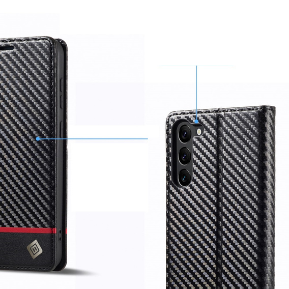 Flap case for Samsung Galaxy S24, Carbon LC.IMEEKE, black