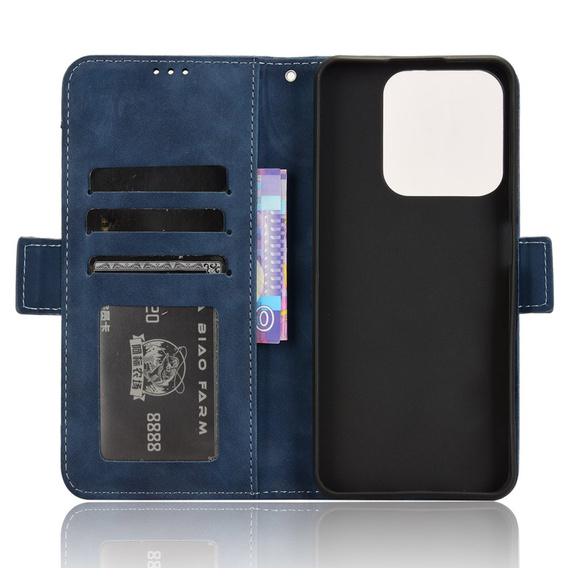 Flip case for Realme C63, Card Slot, dark blue