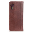 Case for Samsung Galaxy Xcover 7, Wallet Litchi Leather, brown