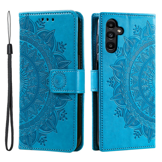 Flip case for Samsung Galaxy A34 5G, Mandala, blue