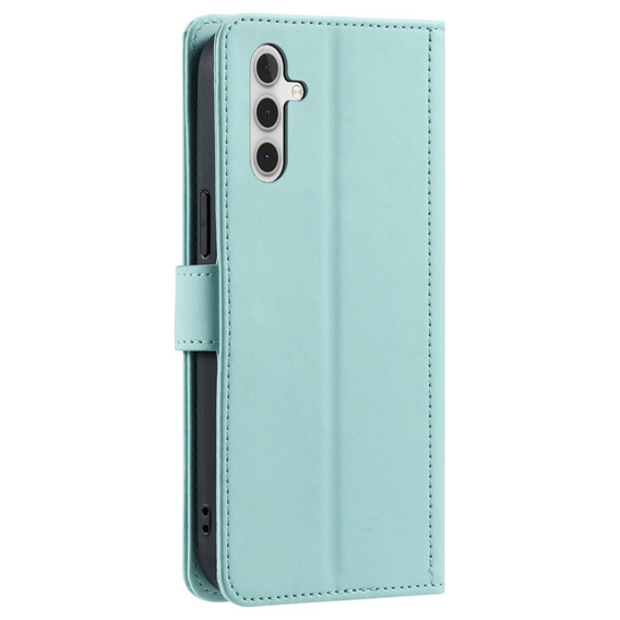 Flip case for Samsung Galaxy S25, Rhombus Crossbody Leather, green