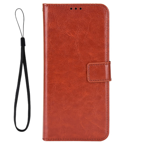 Flip case for Honor 70 5G, Crazy Horse Wallet, brown