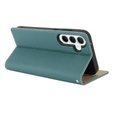 Flip case for Samsung Galaxy S25+ Plus, Litchi Skin Grain, blue