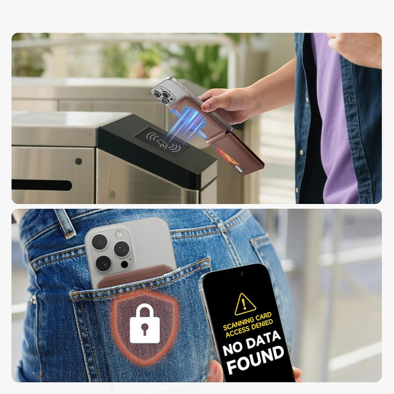 Magnetic wallet with location, NFC and cradle for iPhone 16 Pro