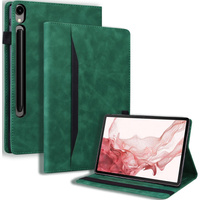 Case for Samsung Galaxy Tab S10 FE+ Plus, Classic, with space for stylus, green